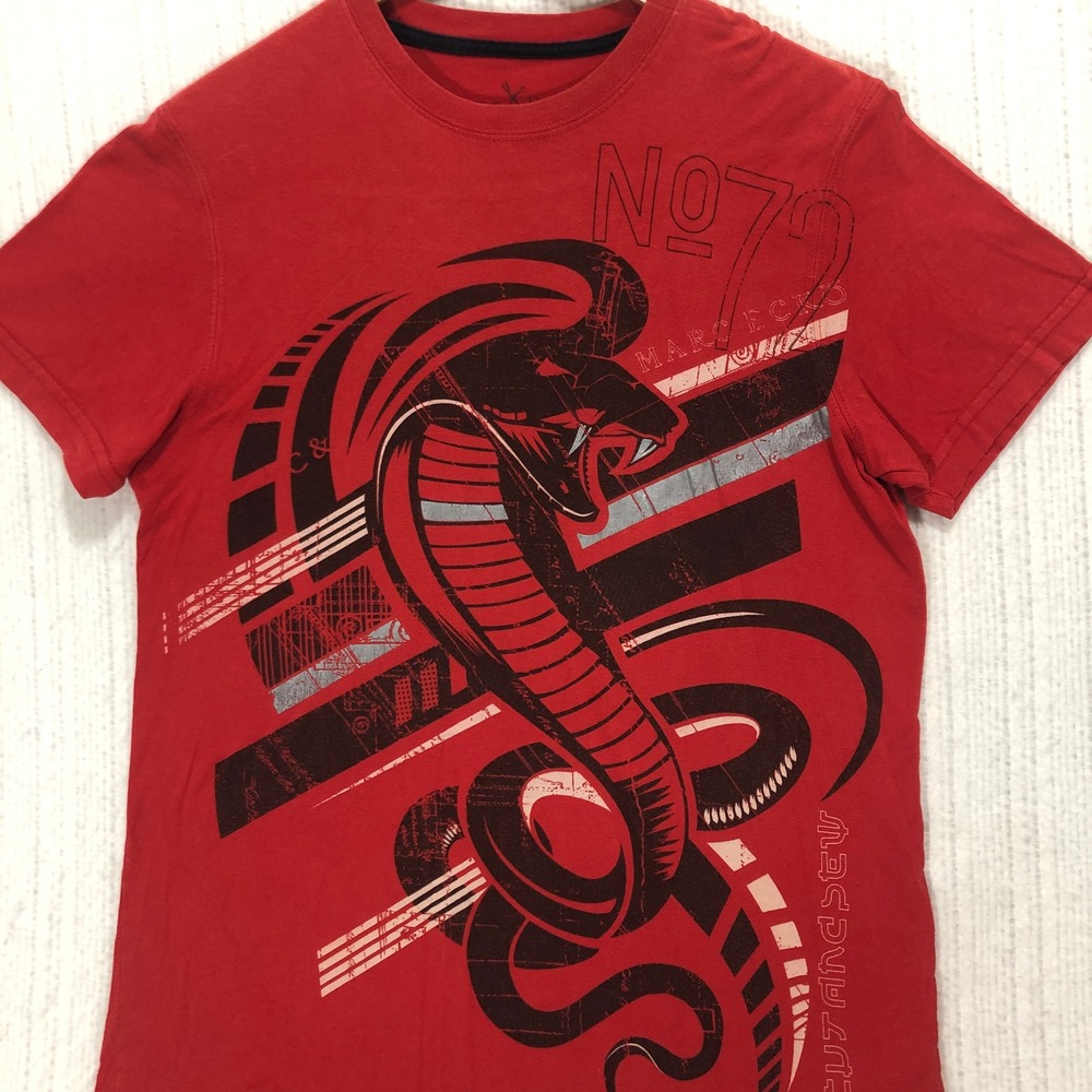 Marc Ecko Graphic T-Shirt Cobra Snake‎ Design Short Sleeve Tee Men's Size Small